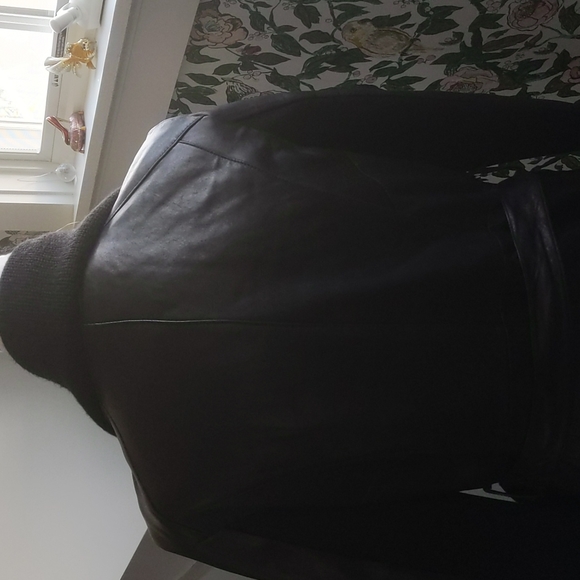 Elie tahari leather jacket /coat sz m - Picture 9 of 14